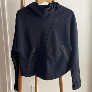 Women’s Nike Cotton Blend Asymmetrical Zip-Front Hooded Jacket